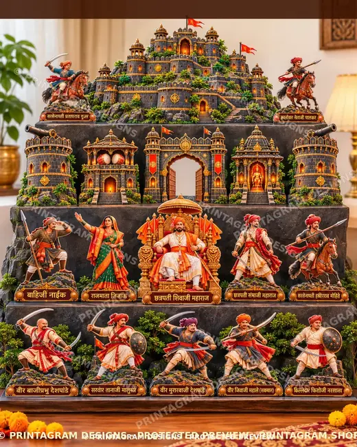 Model DK-02 Swarajya Rajdarbar Grand Diwali Killa Full Set by Printagram Designs