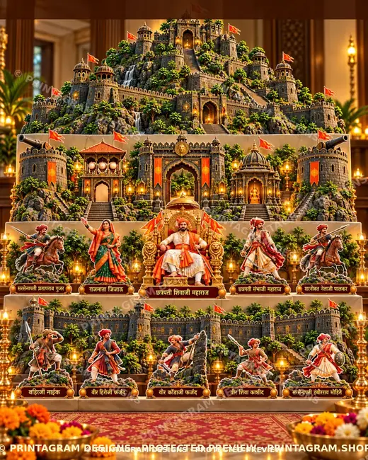 Model DK-07 Deepotsav Maha Fort Diwali Killa Full Set by Printagram Designs