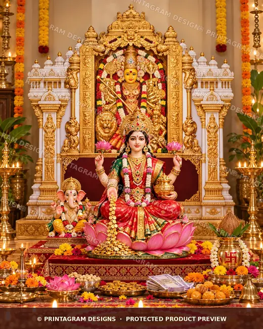 Model LSB-05 Vijayawada Kanaka Durga Vijayashree Single Backdrop by Printagram Designs