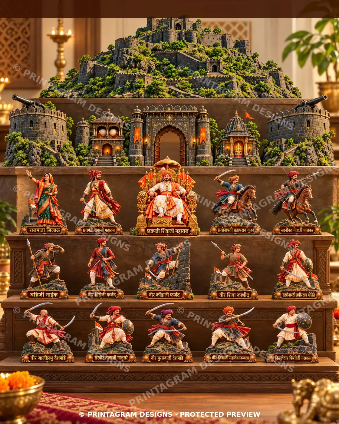 Model DK-03 Giri-Durg Maha Darwaza Diwali Killa Full Set styled ready-made Diwali Killa display